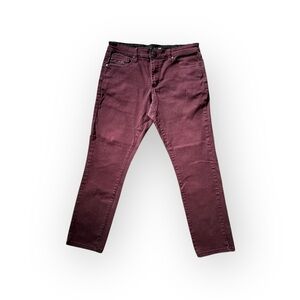 H&M Men’s Slim Fit Jeans 34x30 Burgundy Stretch Denim Pants